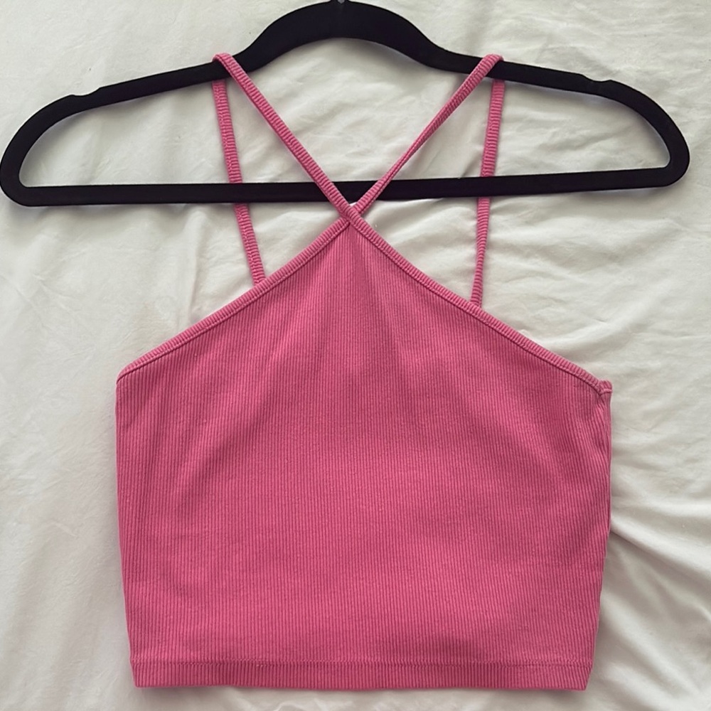 Zara Pink Ribbed Top